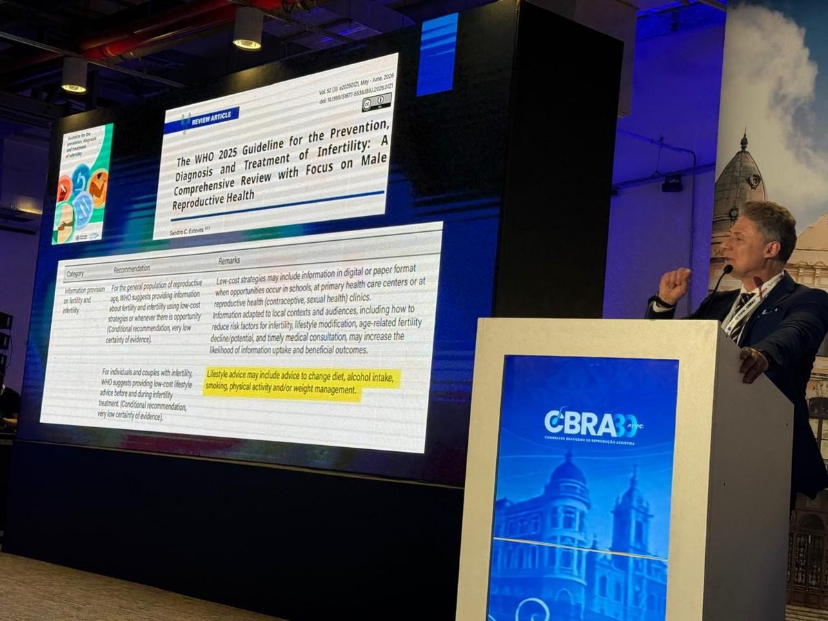 Dr. Fábio Pasqualotto apresentando a diretriz 2025 da OMS no 30º CBRA